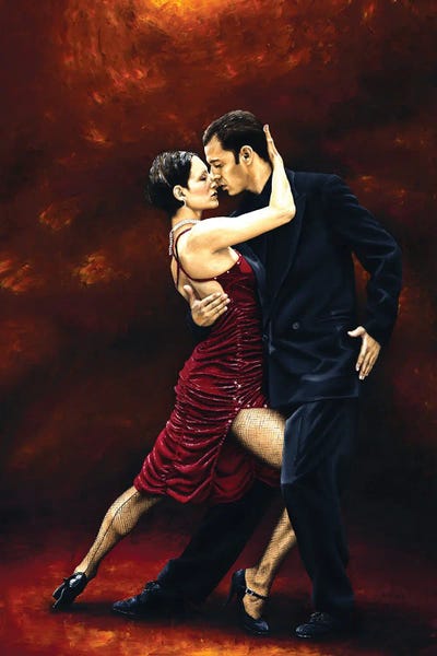 Dance Tango Painting Love Couple Canvas Poster Wall Print Picture Framed CH505